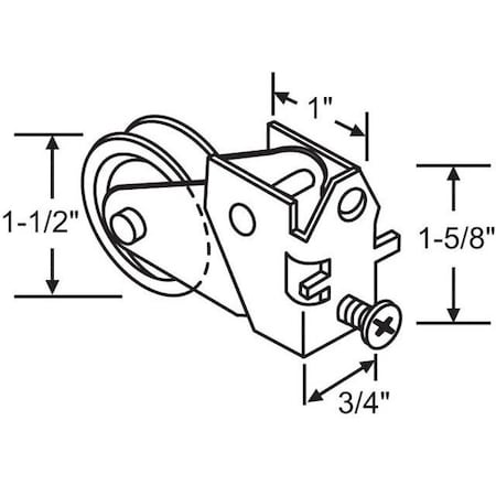 Strybuc Patio Door Roller Assembly 9-233